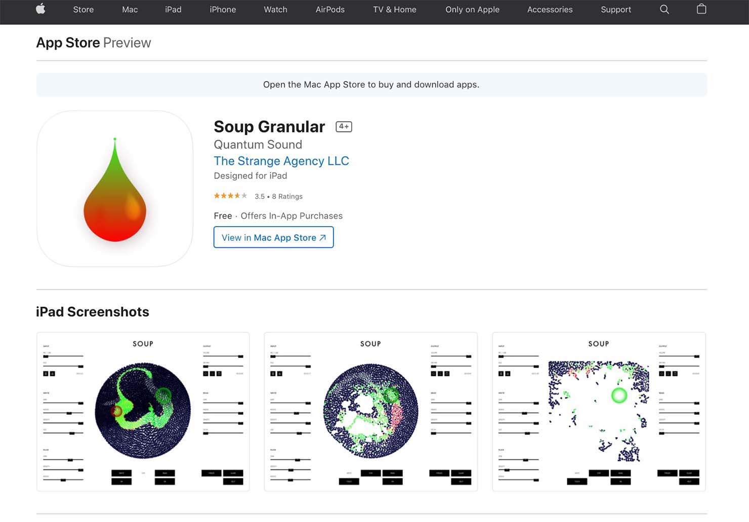 「Soup Granular」AppStore画面