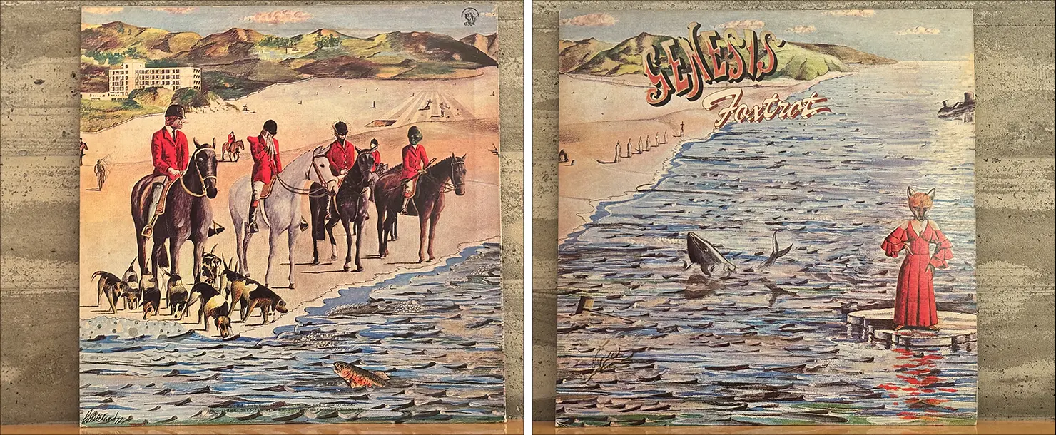 ジェネシスの『Nursery Cryme』（上）と、『Foxtrot』（下）