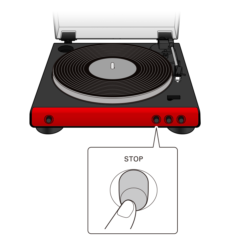 STOPボタンを押す