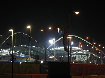 宿舎から観たスタジアムの夜景