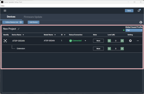 Overview of the Device List