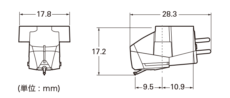 AT-XP5：外形寸法図