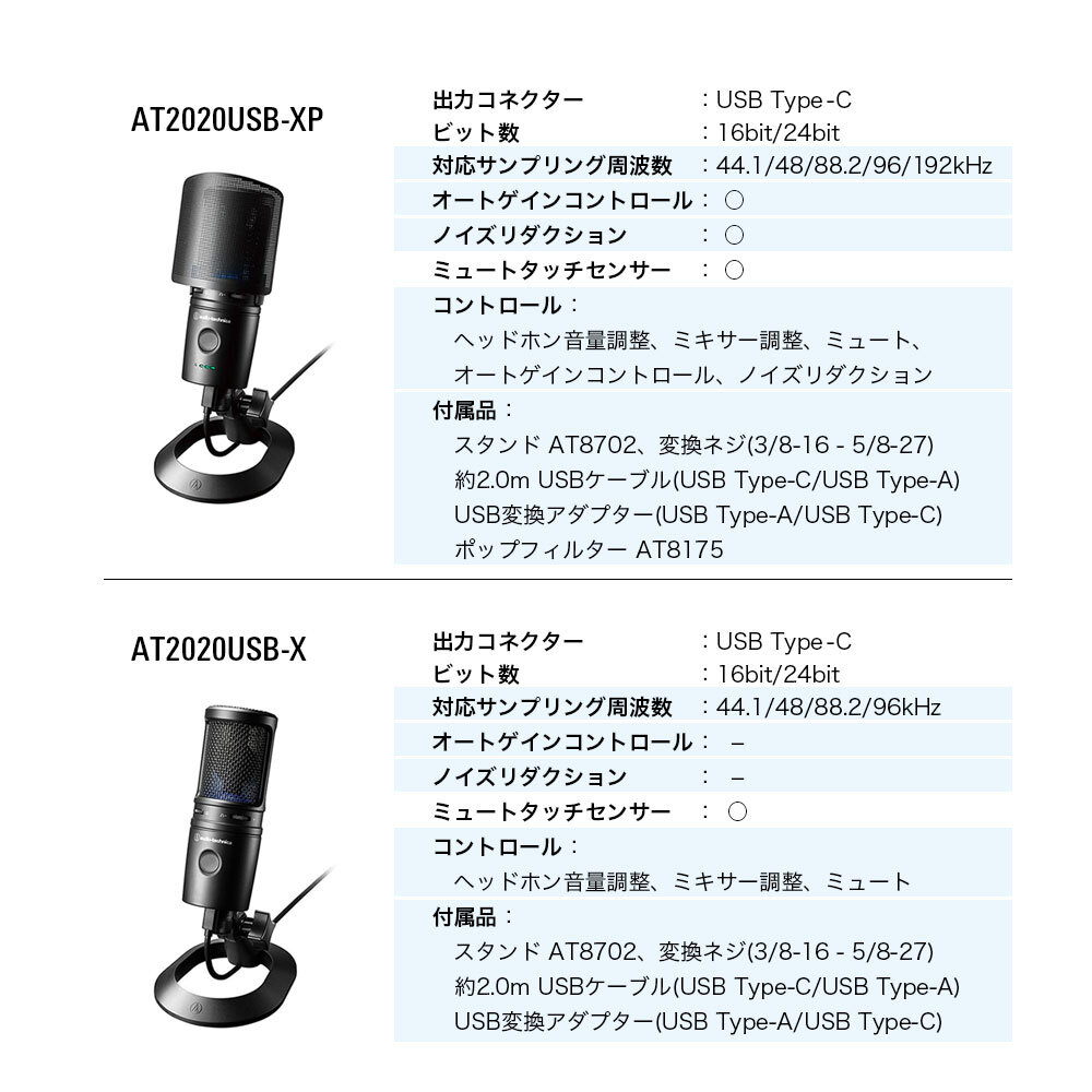 AT2020USB-X｜マイクロホン：ボーカル｜オーディオテクニカ