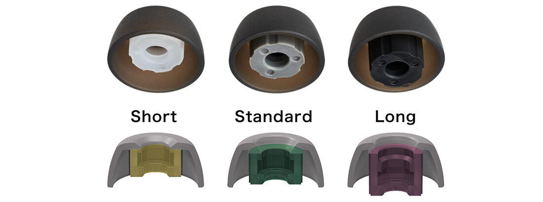 ATH-TWX9：導管の長さが異なる3種類のイヤピース