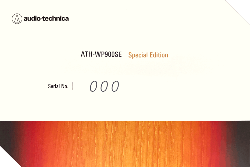ATH-WP900SE：シリアルナンバーカード