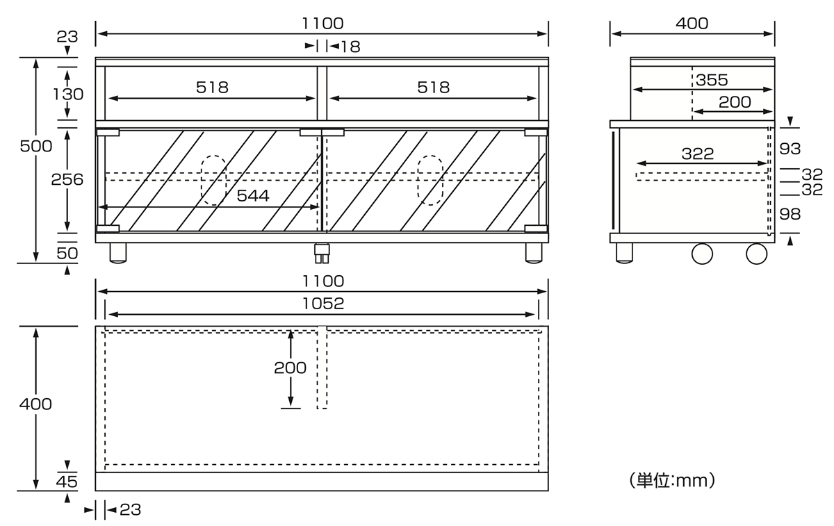 BX-1100：外形寸法図