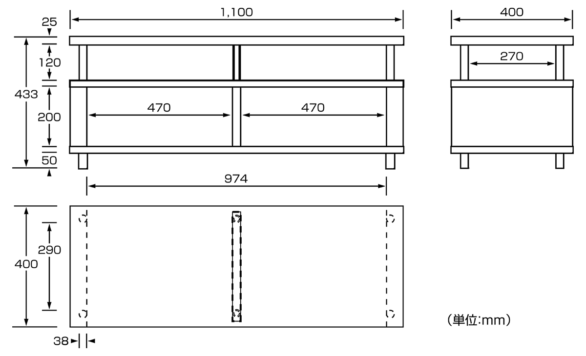 FX-1100：外形寸法図