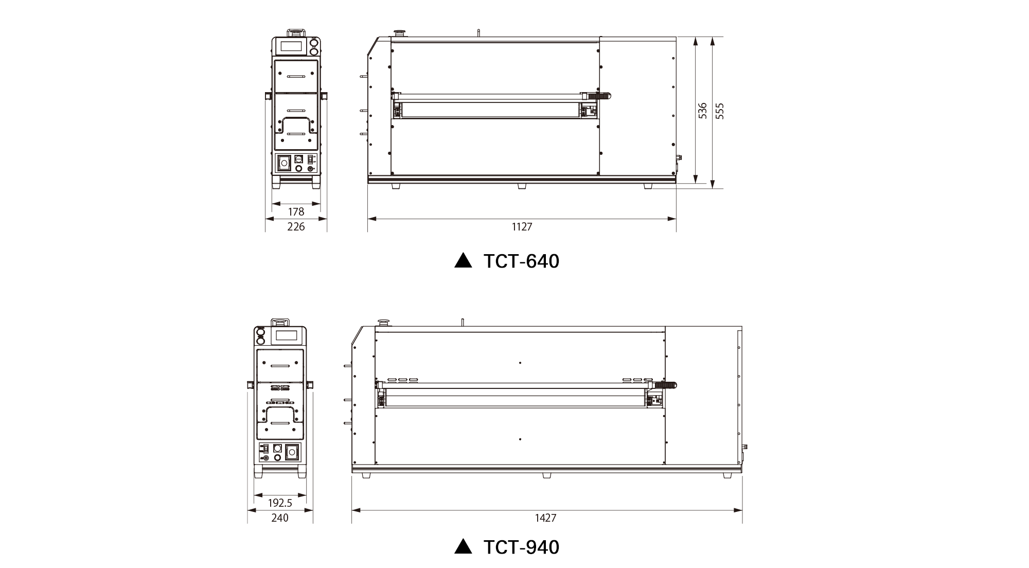 TCT-640・940：外形寸法