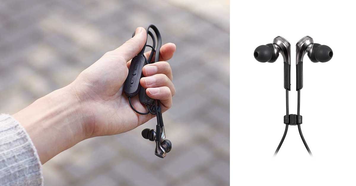 ATH-CKS660XBT:コードがまとまるマグネットクリップ